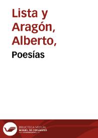 Portada:Poesías / de Alberto Lista