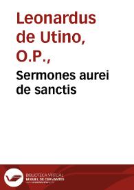Portada:Sermones aurei de sanctis