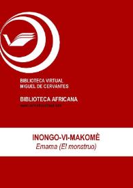 Portada:Emama (El monstruo) / Inongo-vi-Makomè; Mar García (ed.)