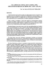 Portada:Los \"libros de cuentas\" de la familia Ruiz, mercaderes-banqueros de Medina del Campo (1551-1606) / José María González Ferrando