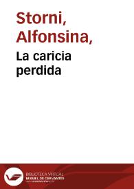 Portada:La caricia perdida / Alfonsina Storni