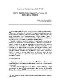 Portada:Texto e estrutura em \"Menina e moça\" de Bernardim Ribeiro / María Rosa Álvarez Sellers