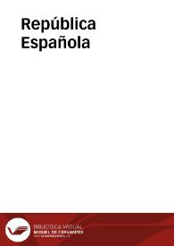 Portada:República Española