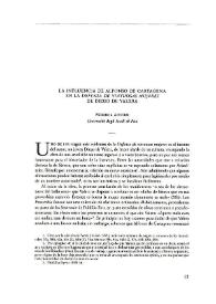 Portada:La influencia de Alonso de Cartagena en la \"Defensa de virtuosas mujeres\" de Diego de Valera / Federica Accorsi
