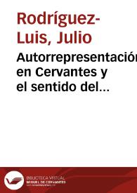 Portada:Autorrepresentación en Cervantes y el sentido del \"Coloquio de los perros\" / Julio Rodríguez-Luis