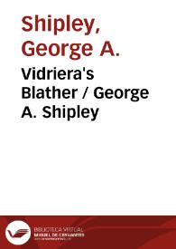 Portada:Vidriera's Blather / George A. Shipley