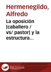 Portada:La oposición [caballero /vs/ pastor] y la estructura narrativa del teatro castellano primitivo: Lucas Fernández / Alfredo Hermenegildo