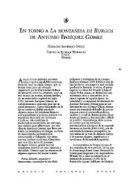 Portada:En torno a \"La montañesa de Burgos\" de Antonio Enríquez Gómez / Horacio Santiago Otero