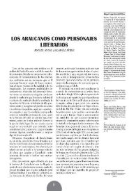 Portada:Los araucanos como personajes literarios / Miguel Ángel Auladell Pérez
