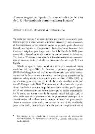 Portada:\"Il cinque maggio\" en España. Para un estudio de la labor de J. E. Hartzenbusch como traductor literario / Assumpta Camps