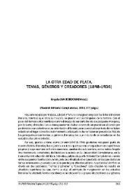 Portada:Ángela Ena Bordonada: "La otra Edad de Plata. Temas, géneros y creadores (1898-1936)". Madrid: Editorial Complutense, 2013, 311 págs. [Reseña] / Ángela Ena Bordonada
