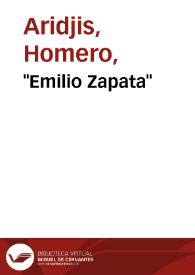 Portada:"Emiliano Zapata" / Homero Aridjis