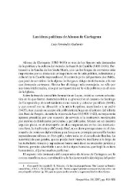 Portada:Las ideas políticas de Alonso de Cartagena / Luis Fernández Gallardo