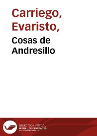 Portada:Cosas de Andresillo / Evaristo Carriego