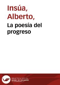 Portada:La poesía del progreso / Alberto Insúa