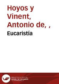 Portada:Eucaristía / Antonio de Hoyos y Vinent