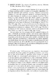 Portada:E. Benito Ruano: "Los orígenes del problema converso". Ediciones El Albir, Barcelona, 1976, 164 págs. / J. I. Ruiz de la Peña