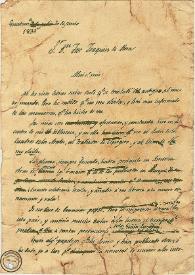 Portada:Carta de José Cecilio del Valle a José Joaquín Mora. Guatemala, 30 de junio de 1833