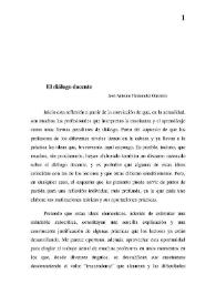 Portada:El diálogo docente / José Antonio Hernández Guerrero