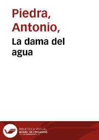 Portada:La dama del agua / Antonio Piedra