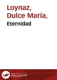 Portada:Eternidad / Dulce María Loynaz