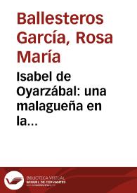 Portada:Isabel de Oyarzábal: una malagueña en la corte del Rey Gustavo / Rosa M.ª Ballesteros García