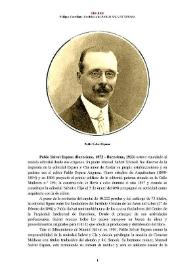 Portada:Pablo Salvat Espasa (Barcelona, 1872 - Barcelona, 1923) [Semblanza] / Philippe Castellano