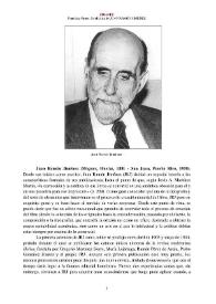 Portada:Juan Ramón Jiménez (Moguer, Huelva, 1881 - San Juan, Puerto Rico, 1958) [Semblanza] / Francisco Fuster García