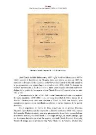 Portada:José García de Solís (Salamanca, 1837? - ¿?) [Semblanza] / Pilar Martínez Olmo