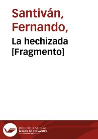 Portada:La hechizada [Fragmento] / Fernando Santiván