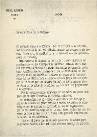 Portada:Carta de Rafael Altamira al Conde de la Mortera. Madrid, 2 de abril de 1924