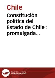 Portada:Constitución política del Estado de Chile : promulgada el 29 de diciembre de 1823