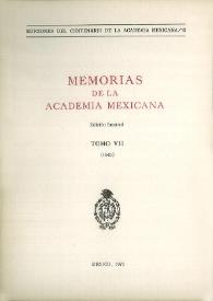 Portada:Memorias de la Academia Mexicana de la Lengua. Tomo 7 [1945]