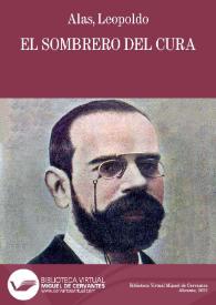 Portada:El sombrero del cura / Leopoldo Alas; prólogo de Juan Antonio Cabezas