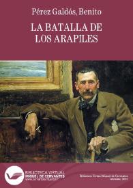 Portada:La batalla de los Arapiles / por B. Pérez Galdós