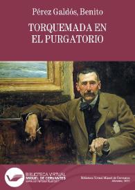 Portada:Torquemada en el Purgatorio / Benito Pérez Galdós