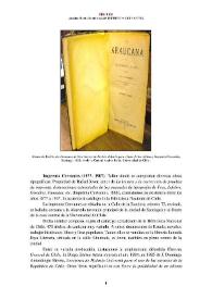 Portada:Imprenta Cervantes (Santiago de Chile, 1877- 1907) [Semblanza] / Ariadna Biotti