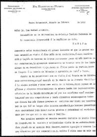 Portada:Carta de Ramón de la Puerta a Rafael Altamira. Cuba, 23 de febrero de 1910