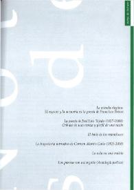 Portada:Campo de Agramante: revista de literatura. Núm. 3 (otoño 2003). Notas de lectura