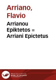 Portada:Arrianou Epiktetos = Arriani Epictetus