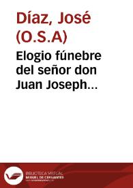 Portada:Elogio fúnebre del señor don Juan Joseph Rodriguez de Viedma, doctor teólogo y catedrático de lugares teológicos