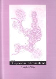 Portada:Dos poemas del crisantemo / Arcadio Pardo