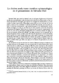 Portada:La chuleta asada como metáfora epistemológica en el pensamiento de Salvador Dalí / Guillermo Carnero