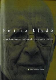 Portada:Emilio Lledó: un sabio en la mejor tradición del pensamiento europeo / Javier Galiana de la Rosa

