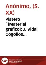 Portada:Platero [ [Material gráfico]: J. Vidal Cogollos Carcagente-España.