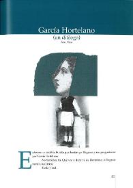 Portada:García Hortelano (un diálogo) / Isaac Rosa