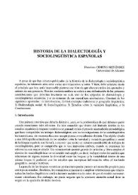 Portada:Historia de la dialectología y sociolingüística españolas / Francisco Gimeno Menéndez