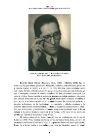 Portada:Ricardo Baeza Durán (Bayamo, 1890 - Madrid, 1956)  [Semblanza] / Iker González-Allende