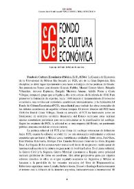 Portada:Fondo de Cultura Económica (México, D. F., 1934) [Semblanza] / Gustavo Sorá