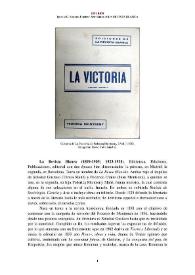 Portada:La Revista Blanca (1899-1905; 1923-1938) [Semblanza] / Ignacio C. Soriano Jiménez